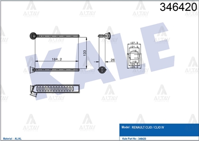 Renault Captur Kalorifer Radyatörü 2013- Radyatör Iv OEM 271153553R Renault Captur Kalorifer Radyatörü 2013- Radyatör Iv OEM 271153553R